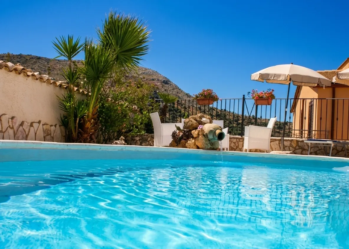 Cortile siciliano dell'Hotel Il Cortile a Custonaci