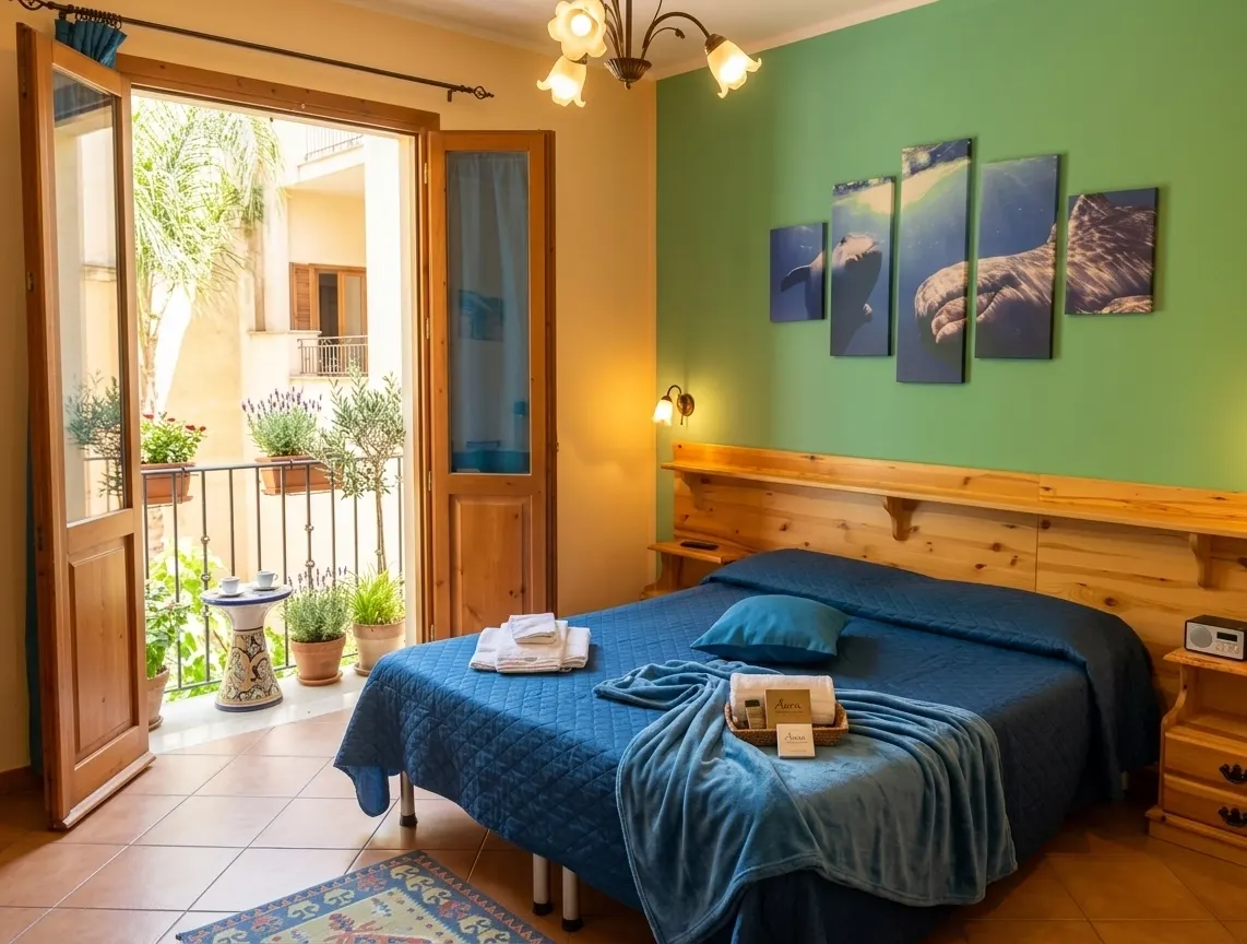 Camera confortevole con balcone